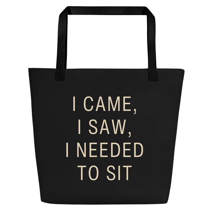I Came I Saw I Needed to Sit Tote Bag | Chronic Illness & POTS Daily Bag product image (1)