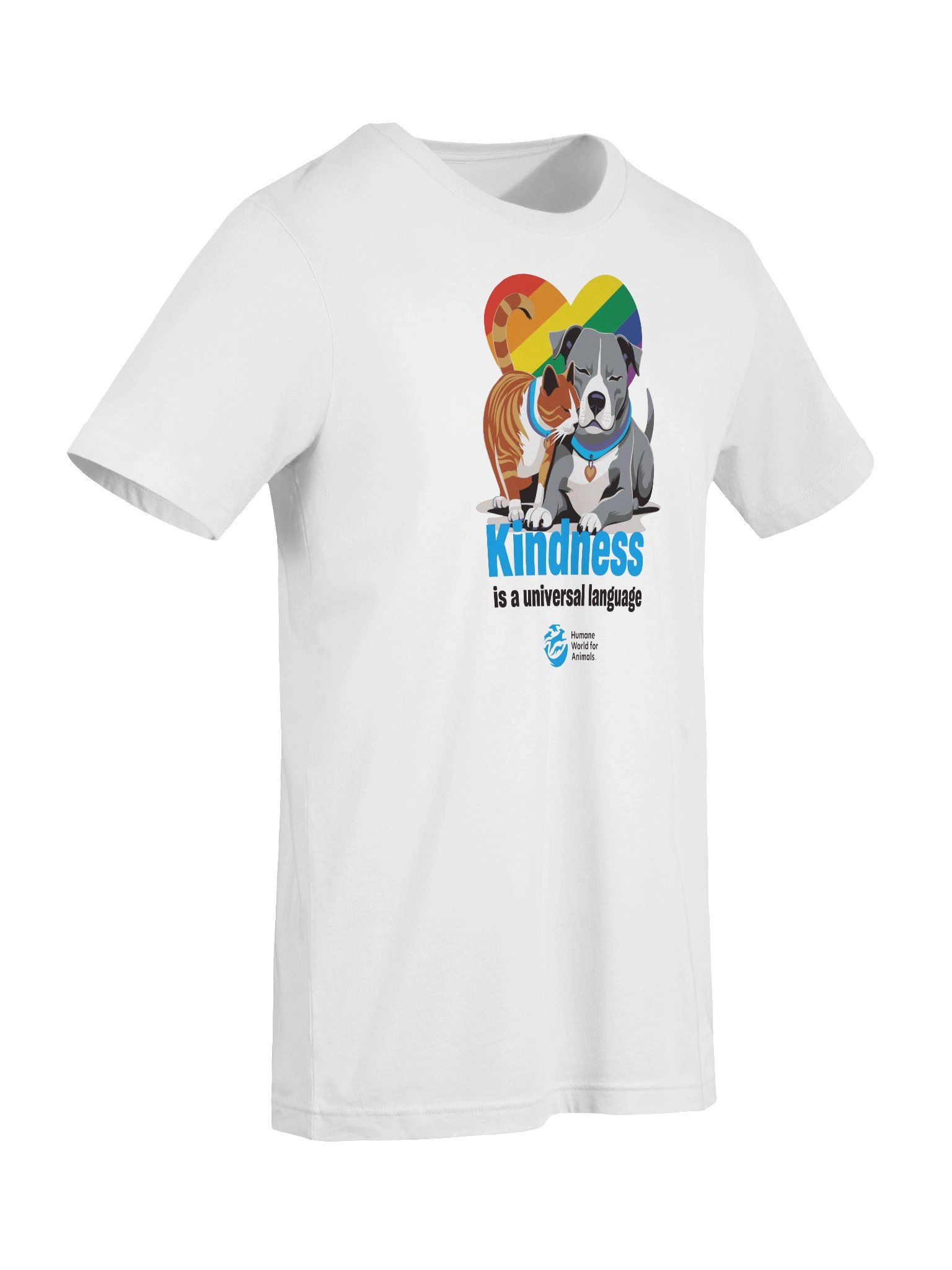 Kindness is a universal language t-shirt - Rainbow heart product image (7)