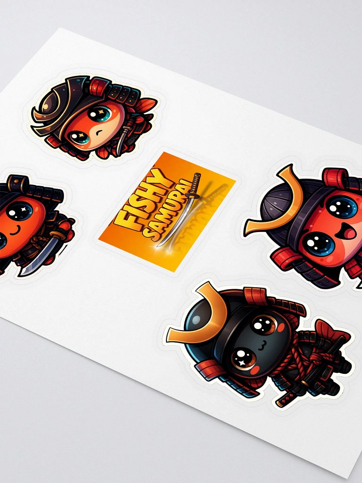 Fishy Samurai Kiss Cut Sticker Sheet product image (2)