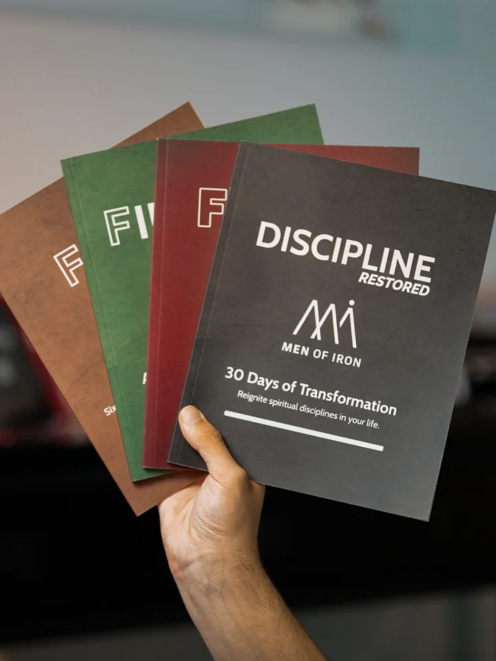 Men of Iron Restored Workbook Bundle | Christian Men’s Devotional & Discipleship Workbooks product image (1)