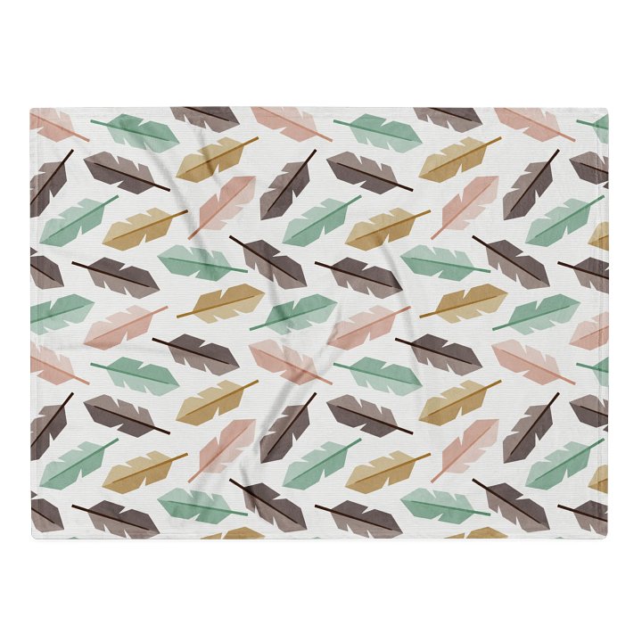 Mid-Century Modern Feathers Throw Blanket product image (1)