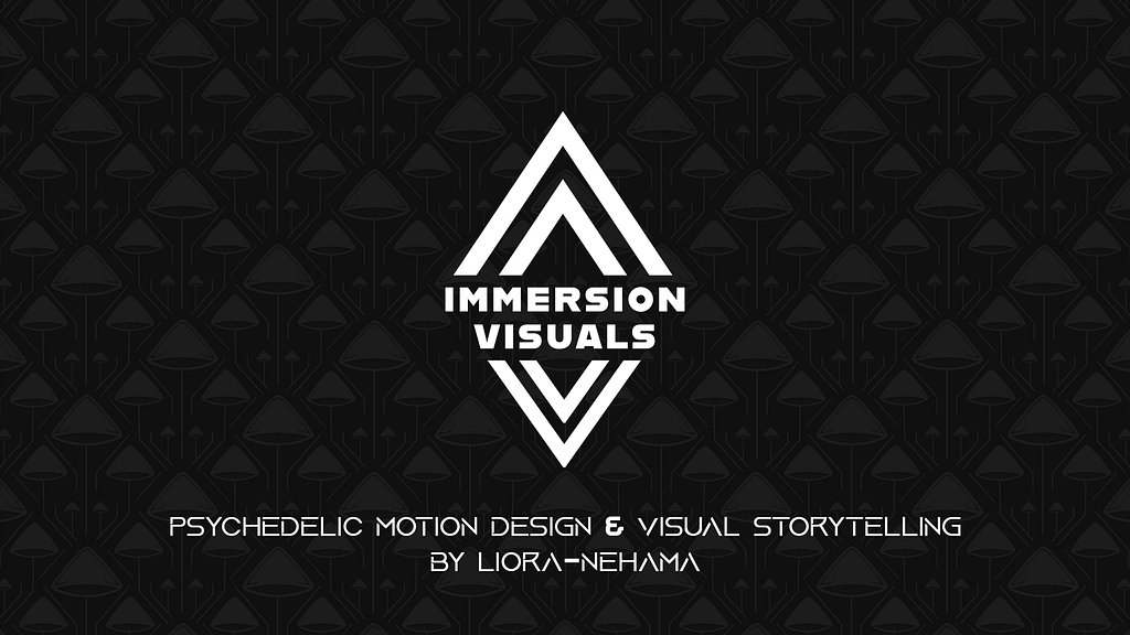 Immersion Visuals logo: psychedelic motion design and visual storytelling by Liora-Nehama.