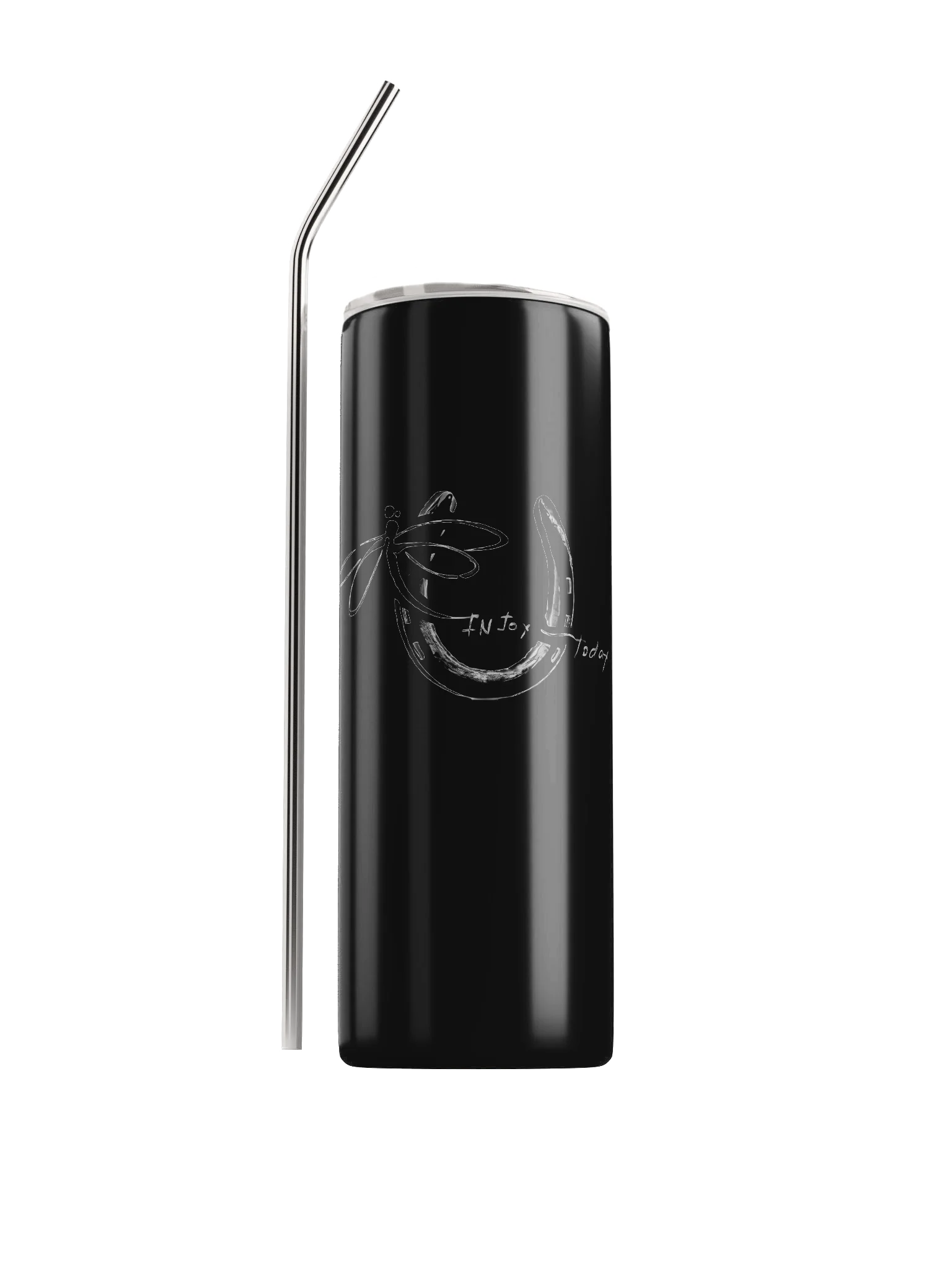 InJoy Travel Cup (20 oz Insulated Stainless Steel Tumbler with Straw, Matte Finish) product image (1)