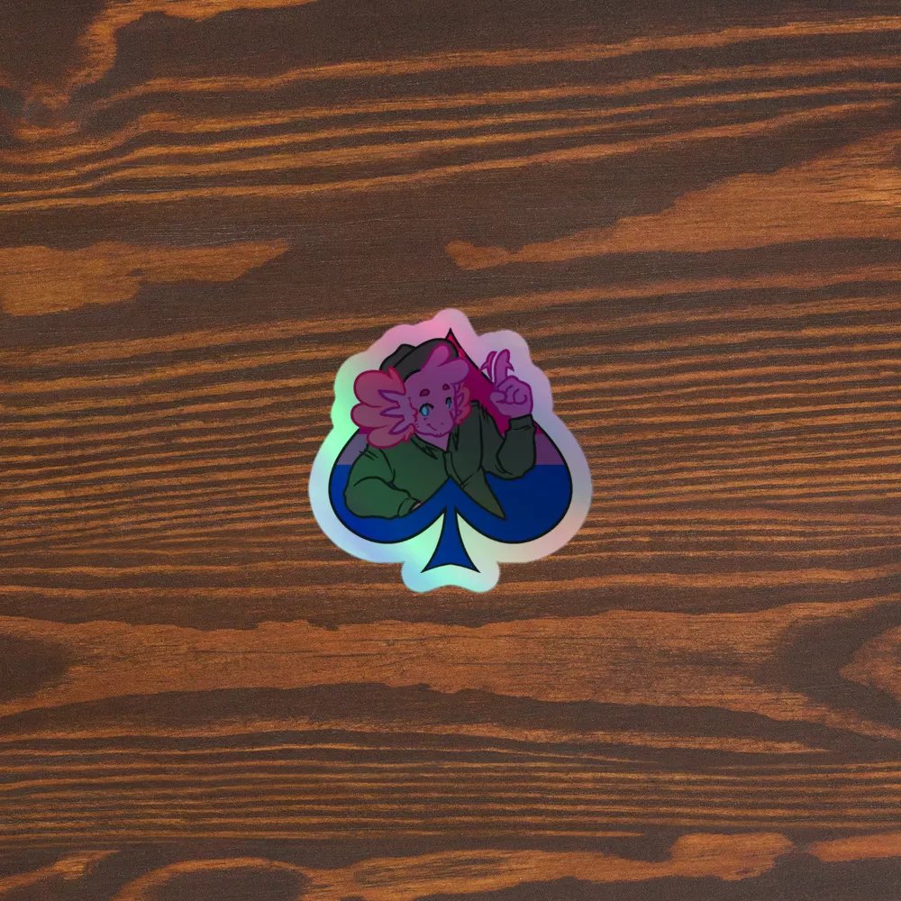 Bi in Spades | Kiss-Cut Holo Sticker product image (3)