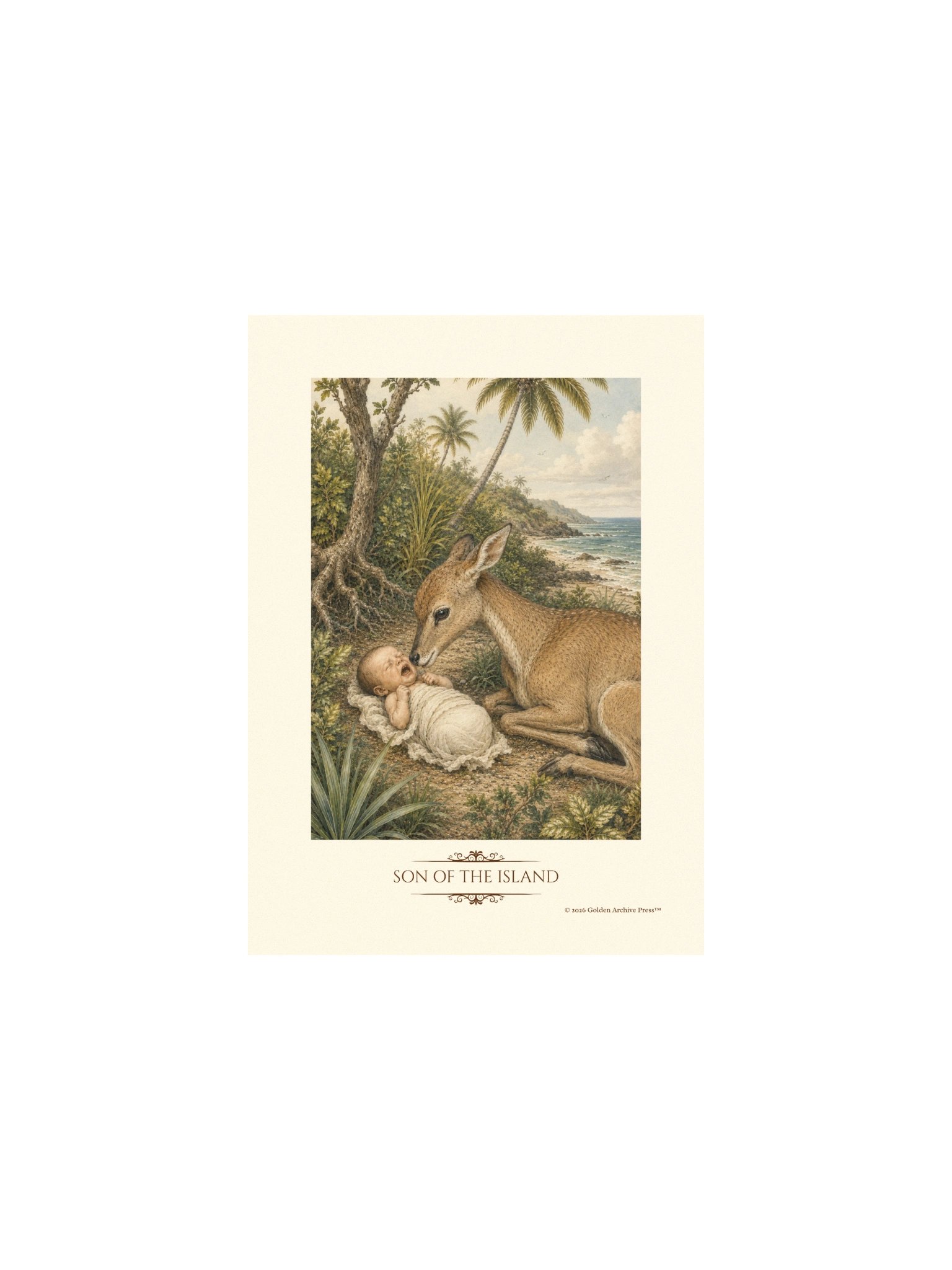 Son of the Island — Naturalist Art Print (Baby and Gazelle) product image (3)