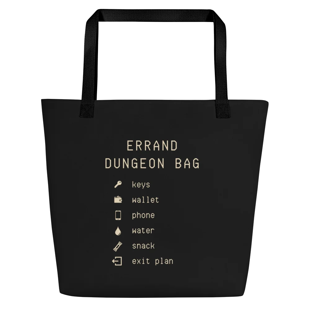 Errand Dungeon Tote Bag | Chronic Illness Spoonie & Disabled Gamer Bag product image (1)