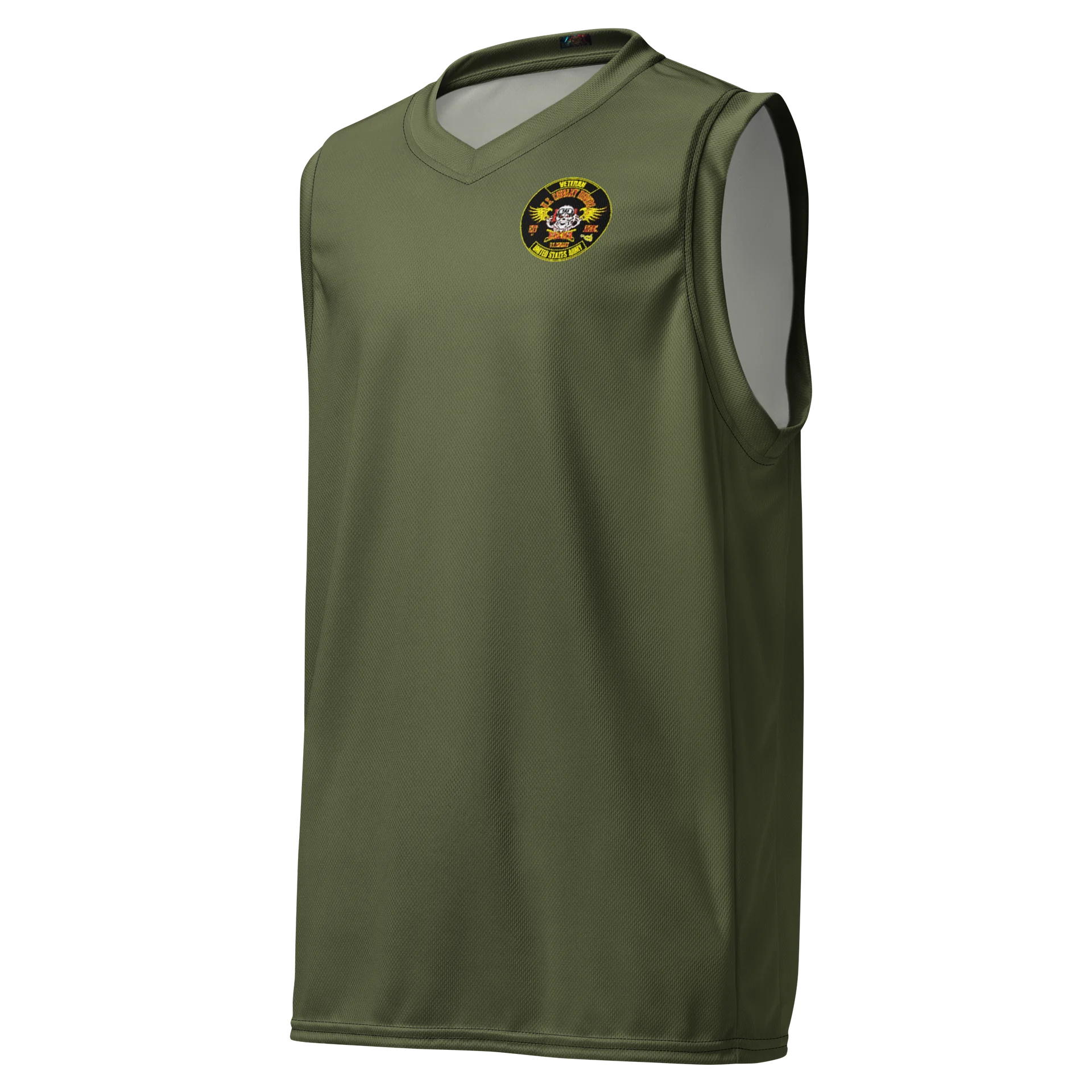 U.S. Cavalry Riders Skull Basketball Jersey OD Green product image (1)