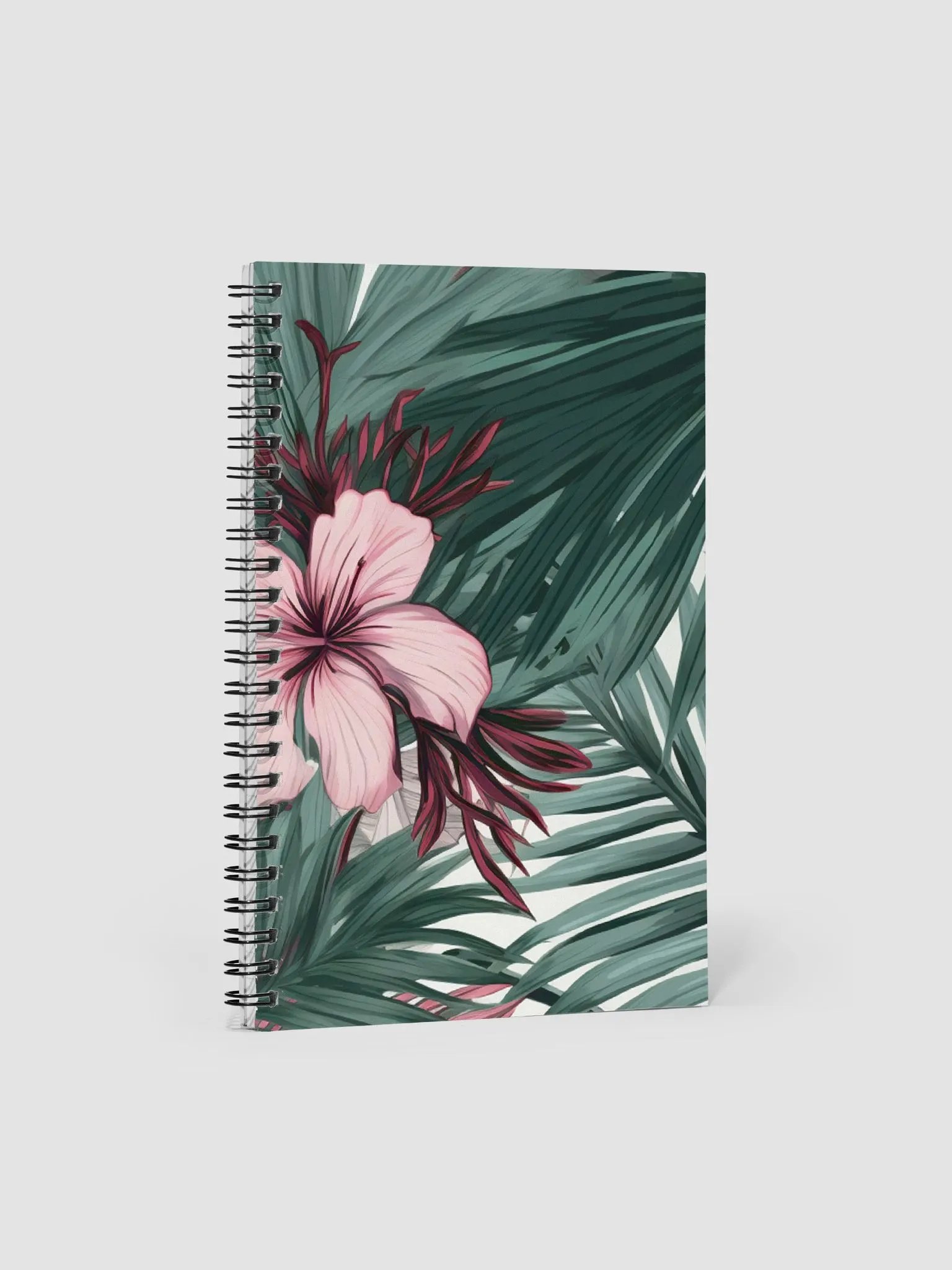 Pink Hibiscus & Palm Leaf Notebook product image (1)