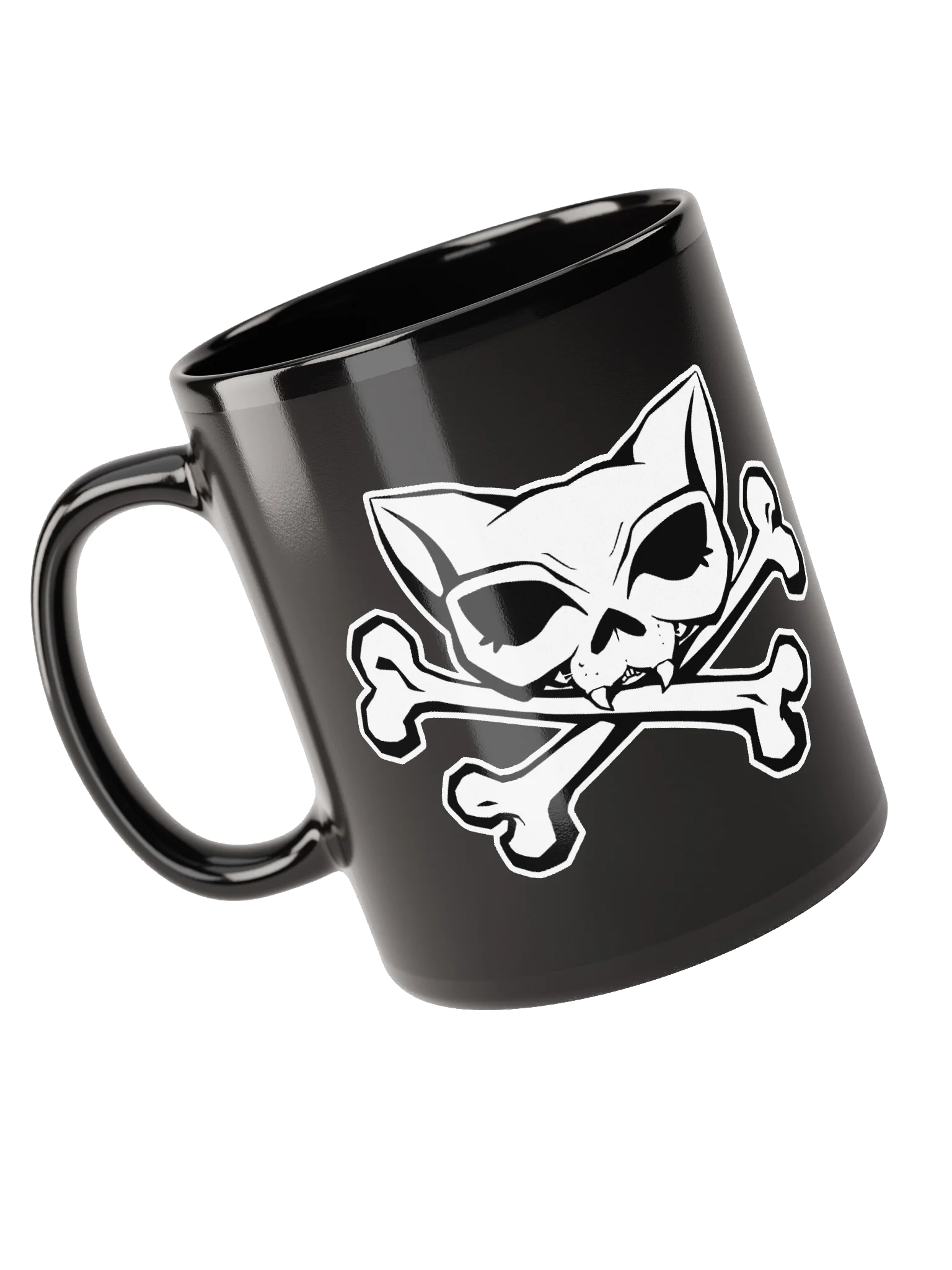White Kat Skull Blaque Mug product image (10)