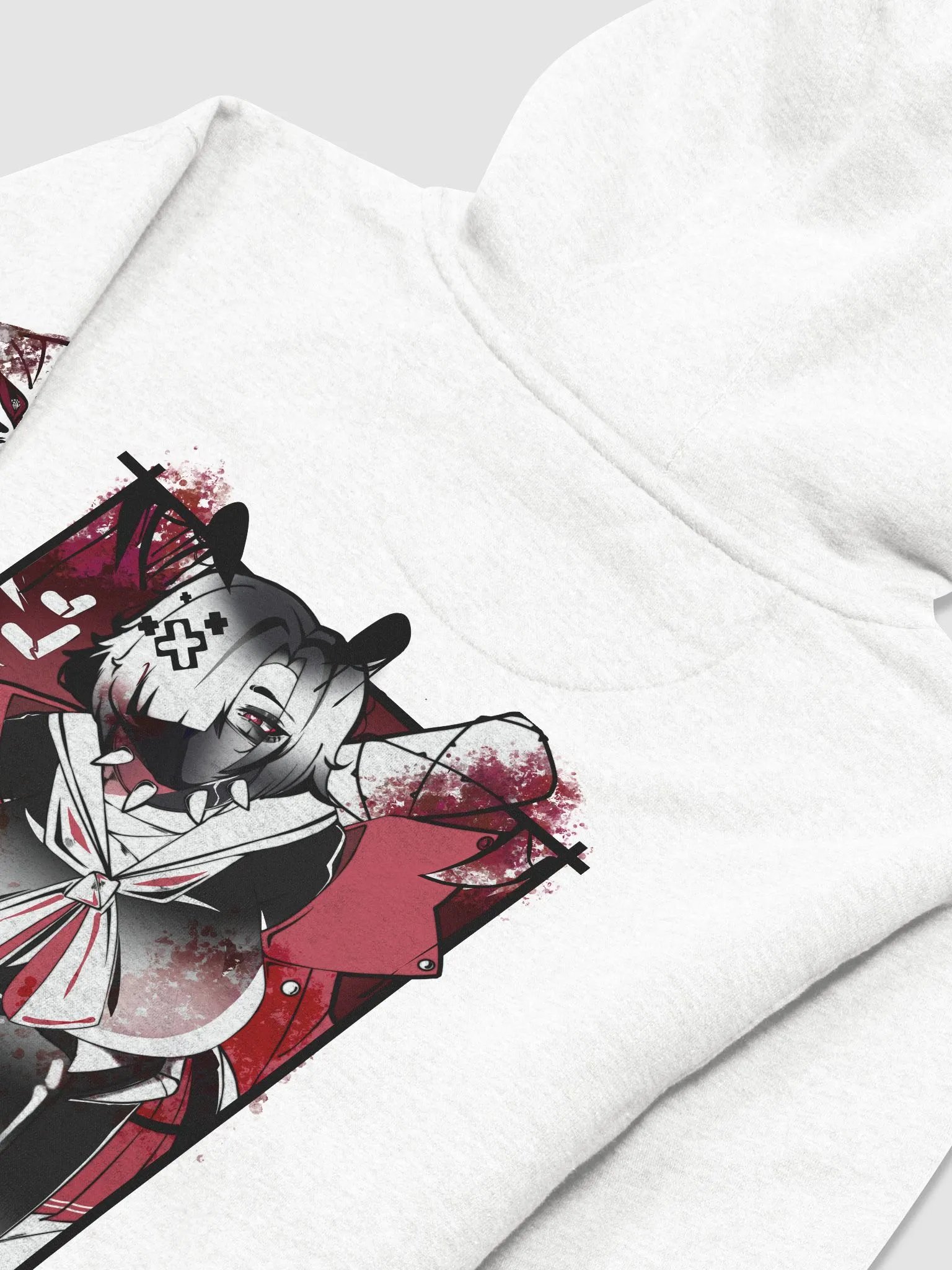 Hoshi B&W with red hoodie product image (4)