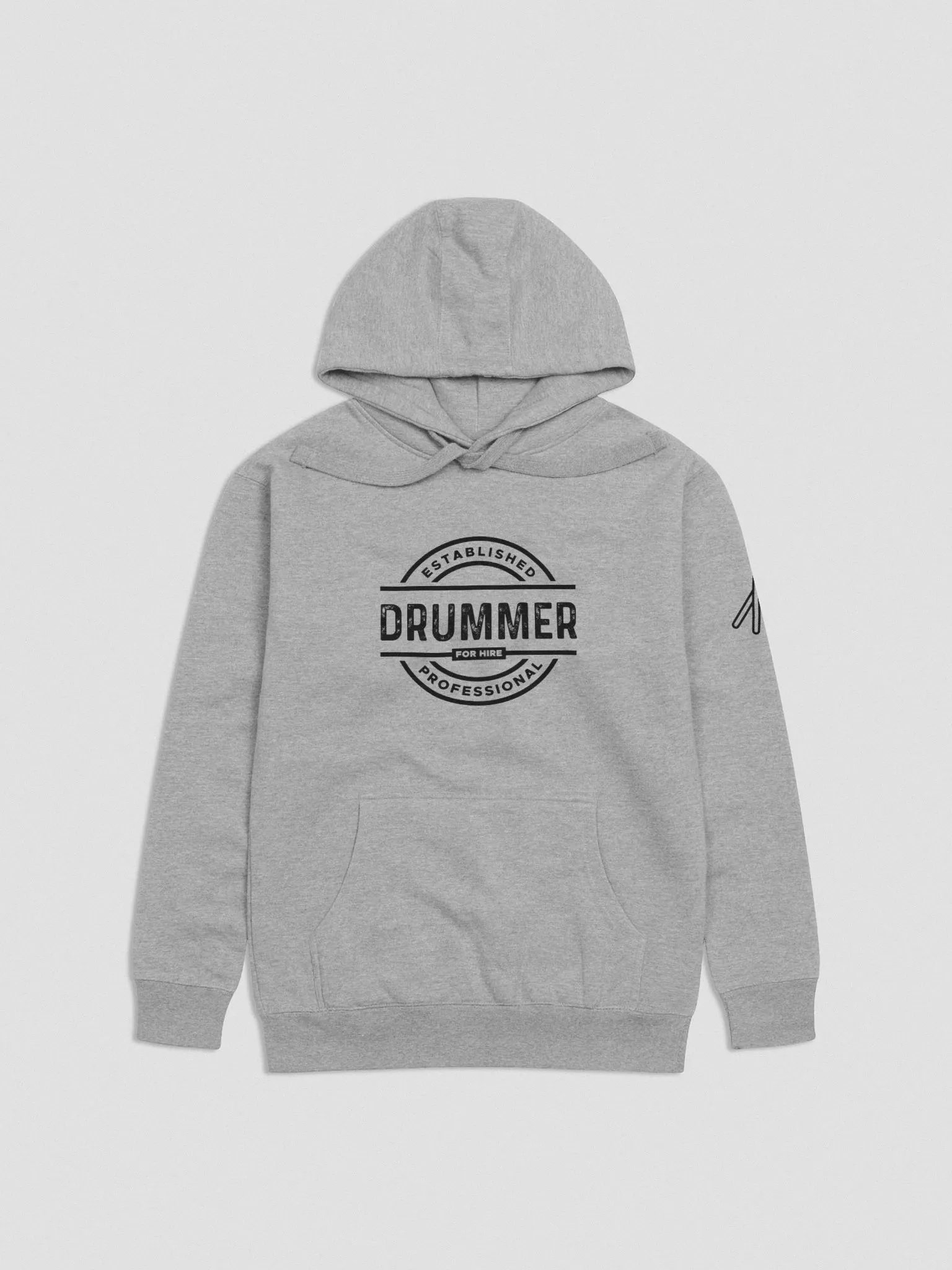 'DRUMMER FOR HIRE' Premium Hoodie (Black) product image (3)