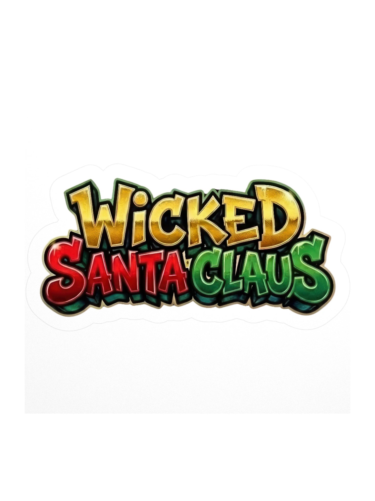 Wicked Santa Claus Festive Christmas Kiss Cut Stickers product image (1)