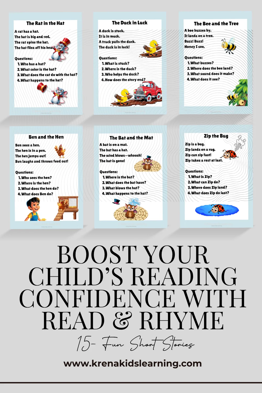 Read & Rhyme: 15 Fun Short Stories with Questions for Early Readers product image (2)