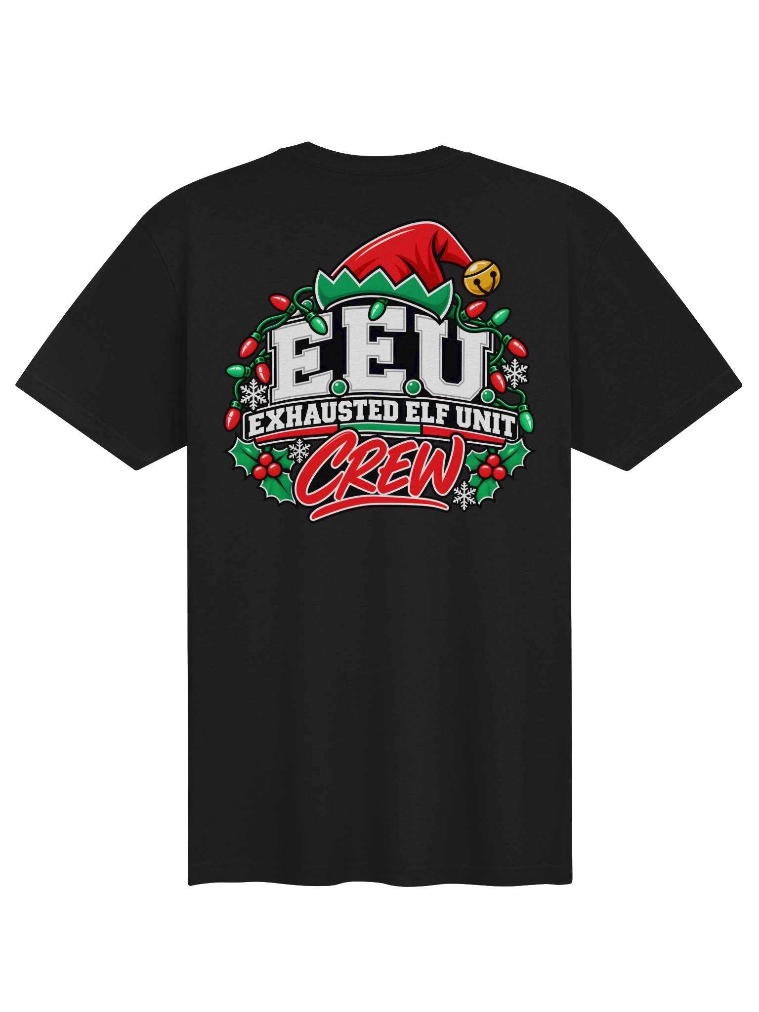 Exhausted Elf Unit Crew Men's Tee | Black product image (2)