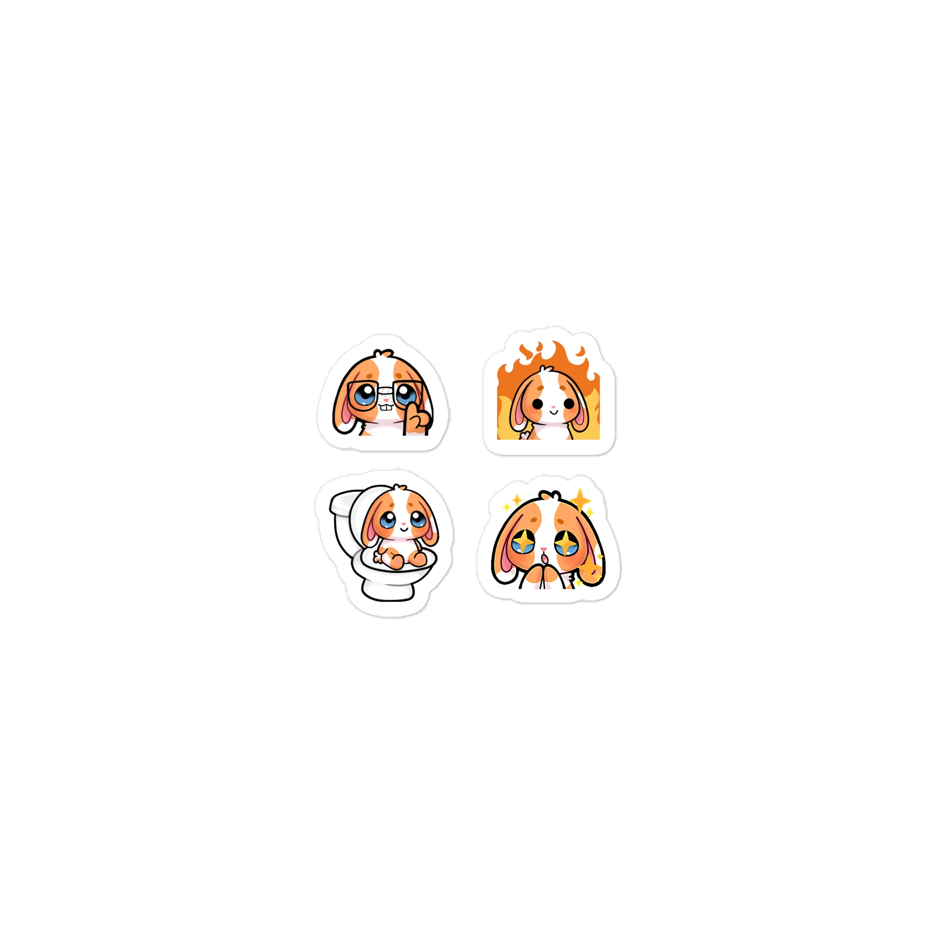 Emotional Bunny Die-Cut Sticker Set product image (1)