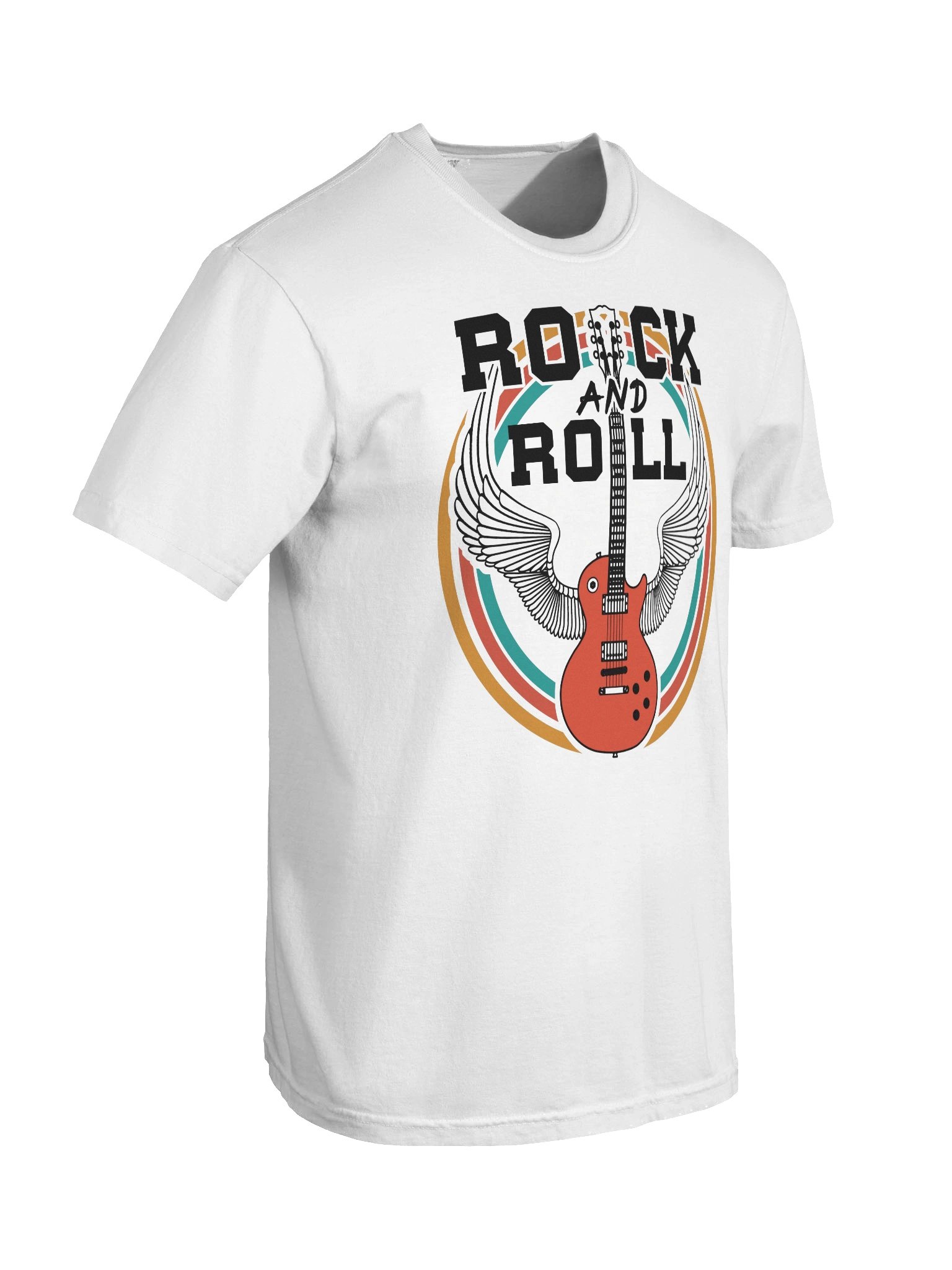 80s Rock & Roll Music Guitar with Wings Tee product image (8)