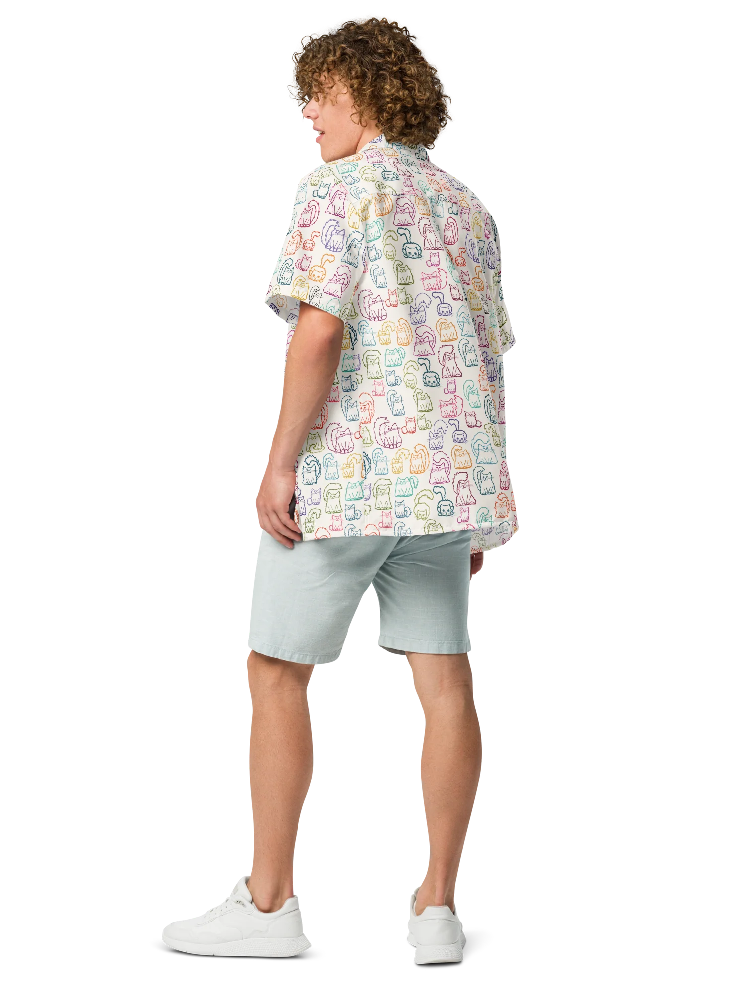 Lots-a-Kitties Oversized Button-Down Shirt product image (8)