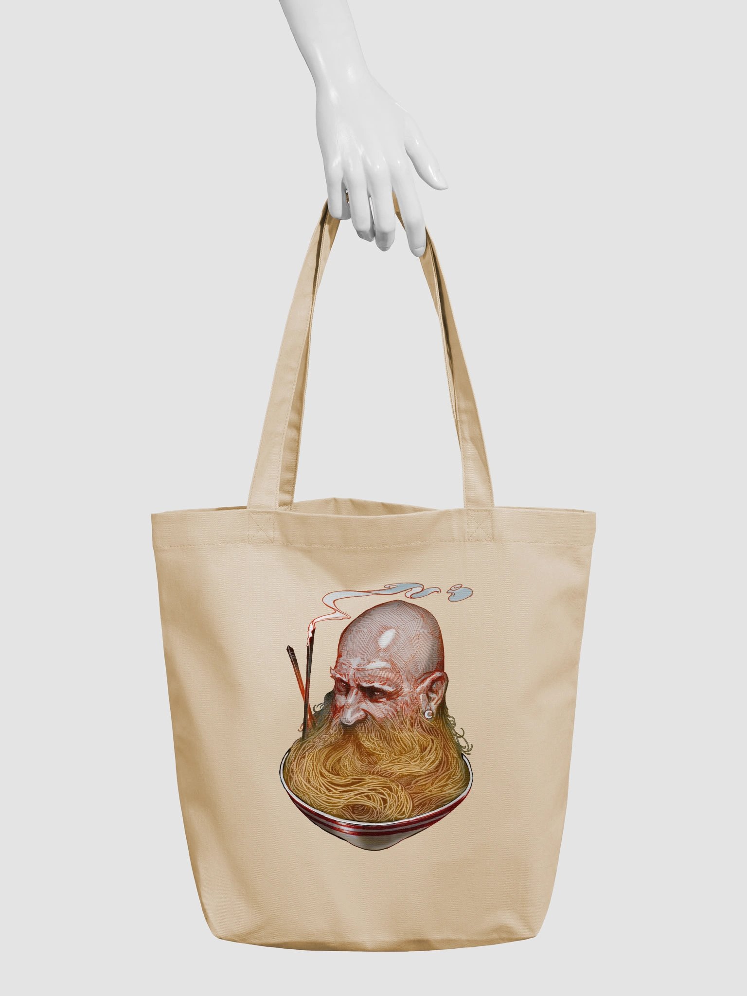 Eco Tote Bag "Grandpa loves noodles" product image (3)