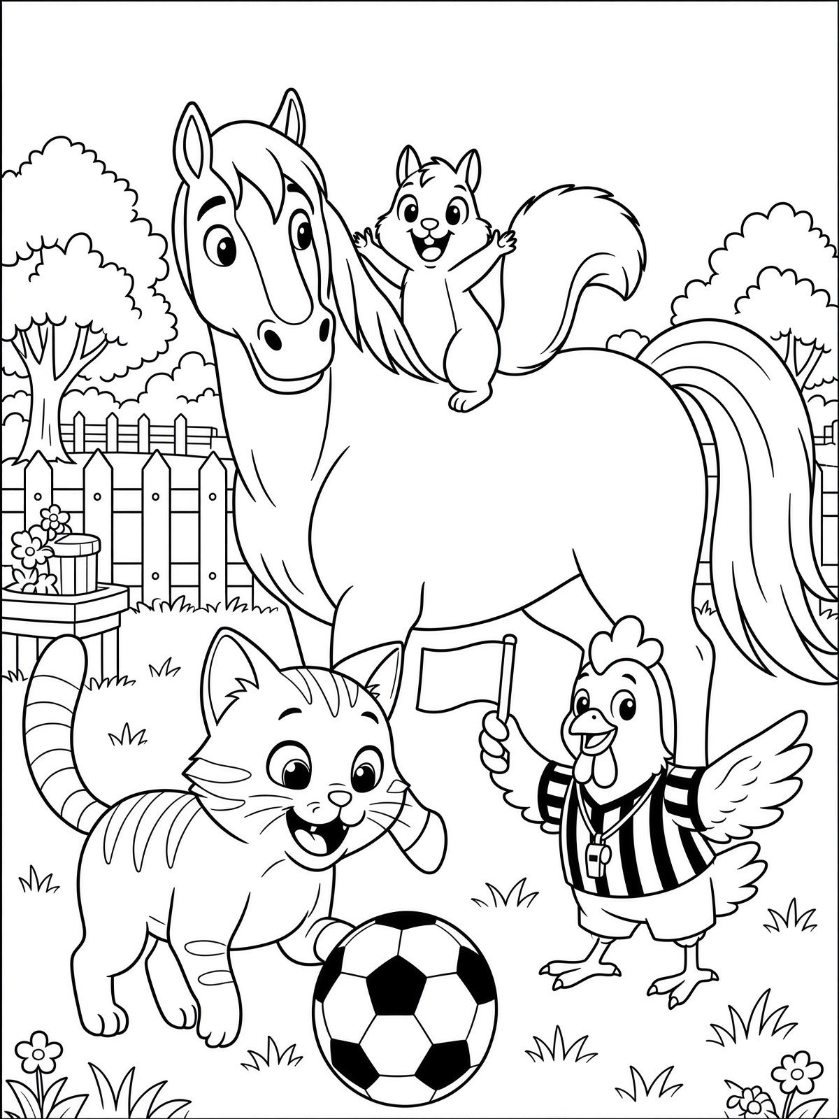 Sing A Rhyme Time Farm Animals Play Soccer Today Coloring Book Pages Bundle for Ages 5+ through Adult | 21 Printable Pages including Title Page l Instant Digital Download PDF Format l product image (10)