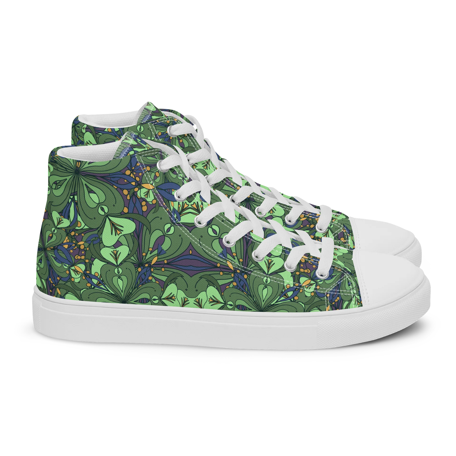 Fortune in Bloom Women’s High Top Canvas Shoes product image (5)