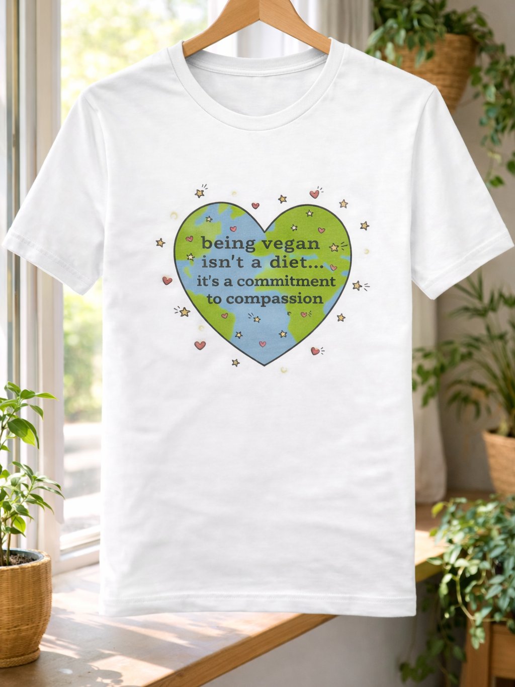 “Being Vegan Isn’t a Diet” Unisex White T-Shirt product image (1)