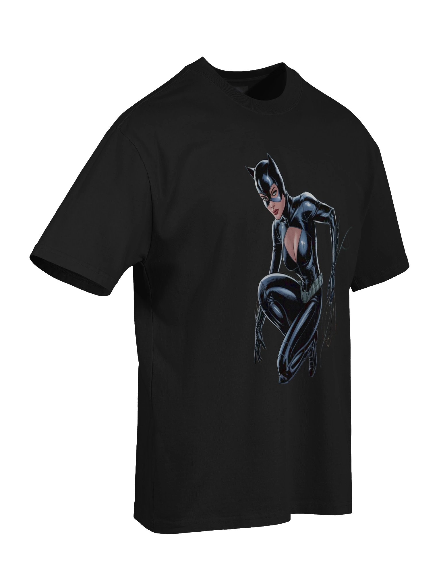 Shadow Strike: Catwoman's Feral Pounce Oversized Faded T-Shirt product image (8)