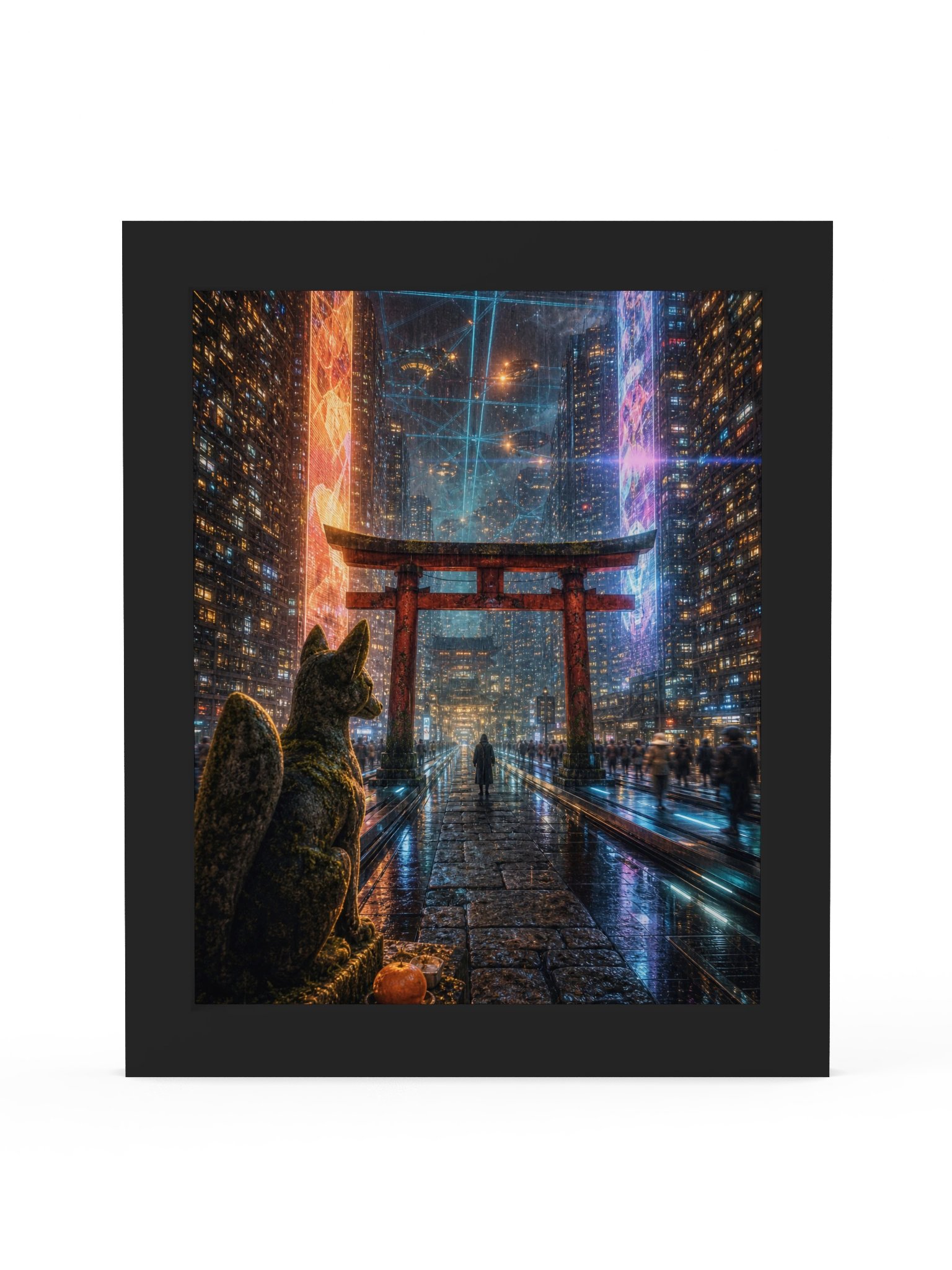 Cyberpunk Shrine Night Poster product image (4)