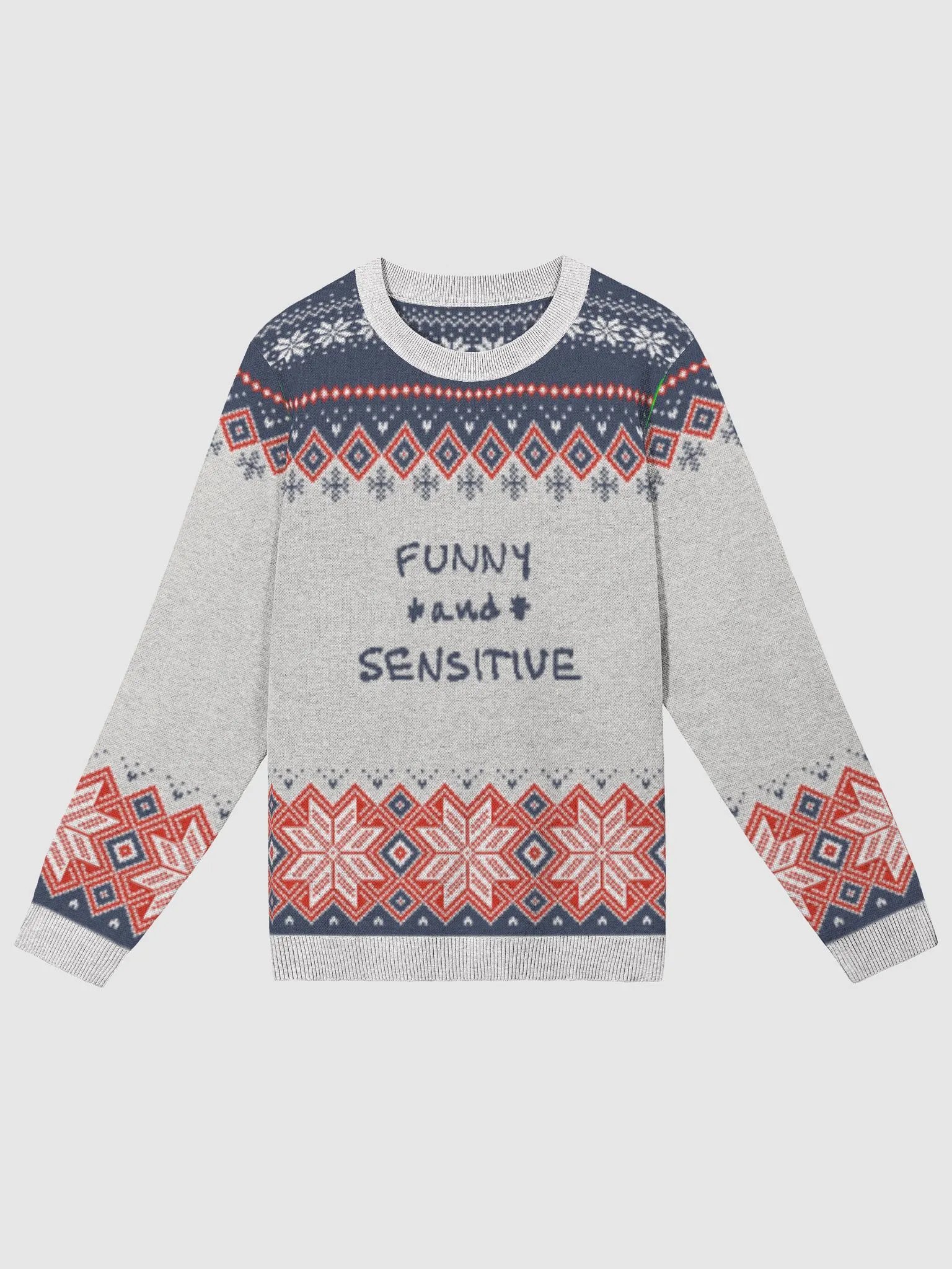 FUNNY *and* SENSITIVE (holiday sweater 1) knitwear classic crewneck product image (2)