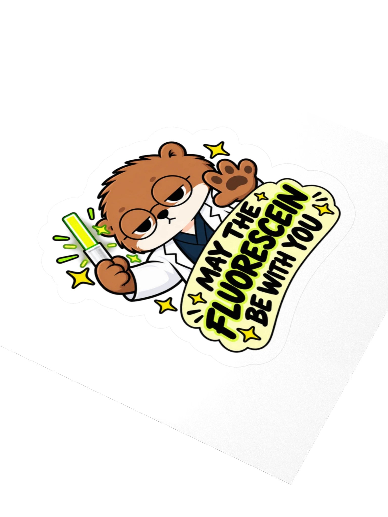 Sleepy Optometrist May the Fluorescein Be With You Sticker product image (3)