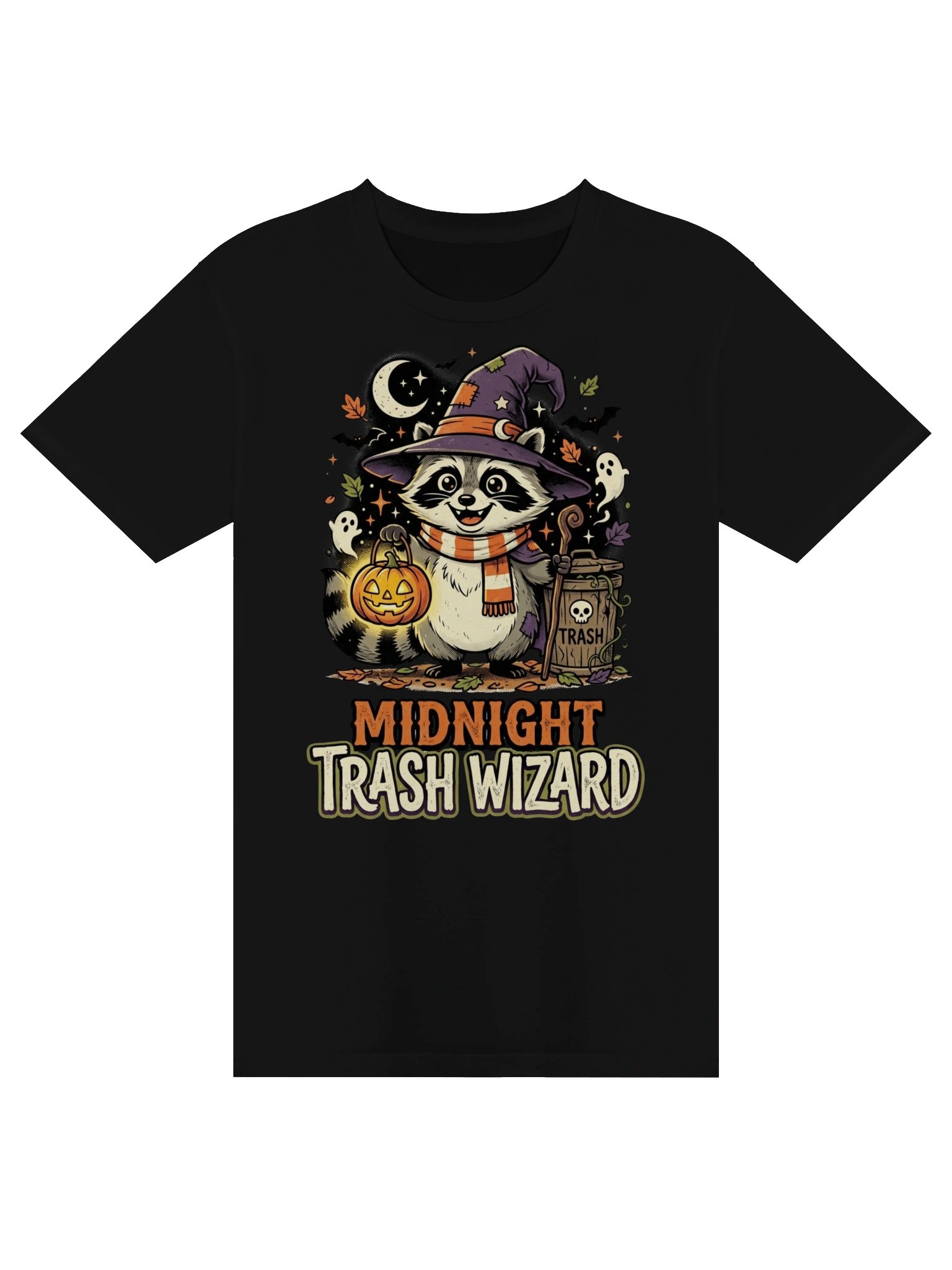 Midnight Snack Bandit Raccoon Halloween Unisex T-Shirt product image (1)