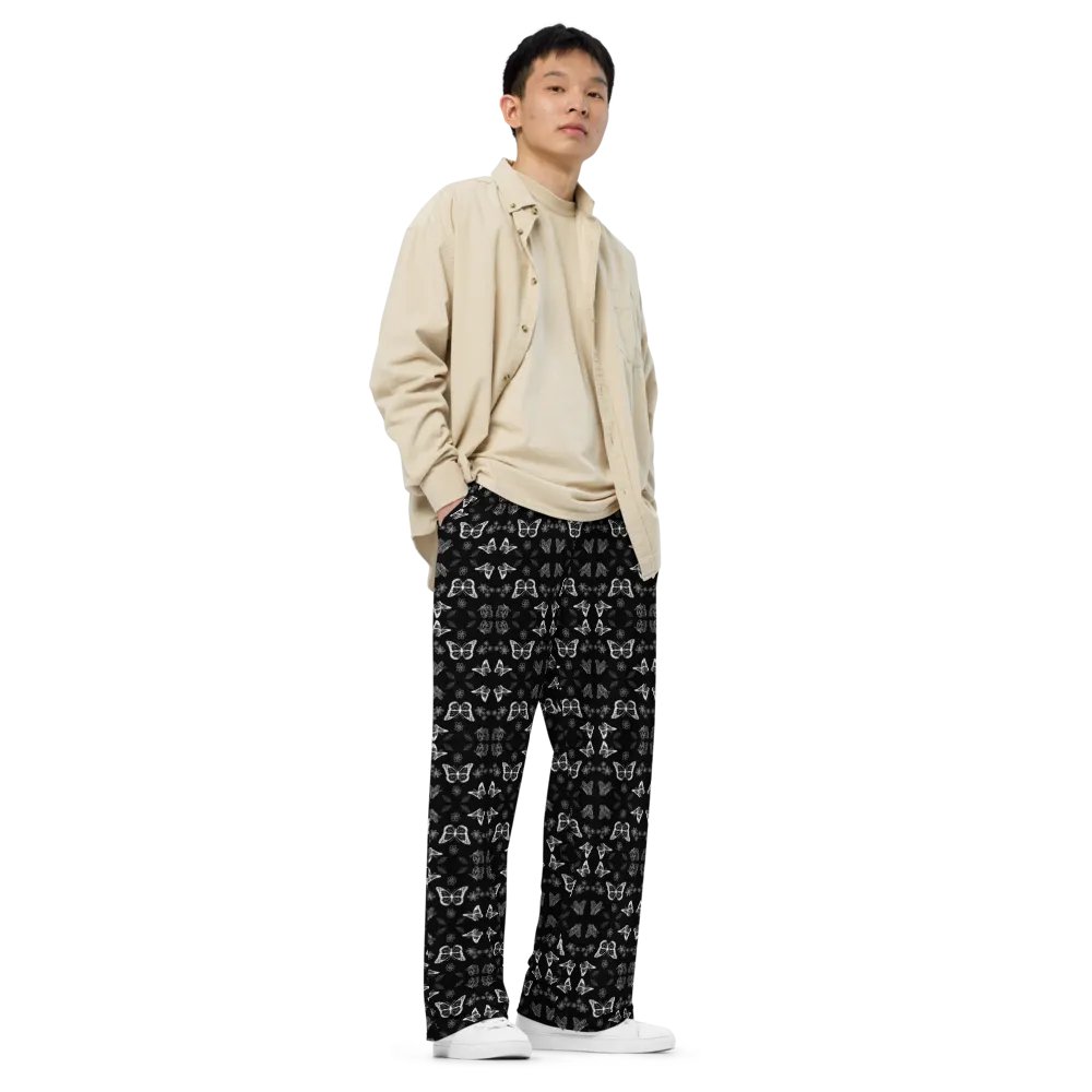 Butterflies Pattern Wide Leg Bottoms product image (3)