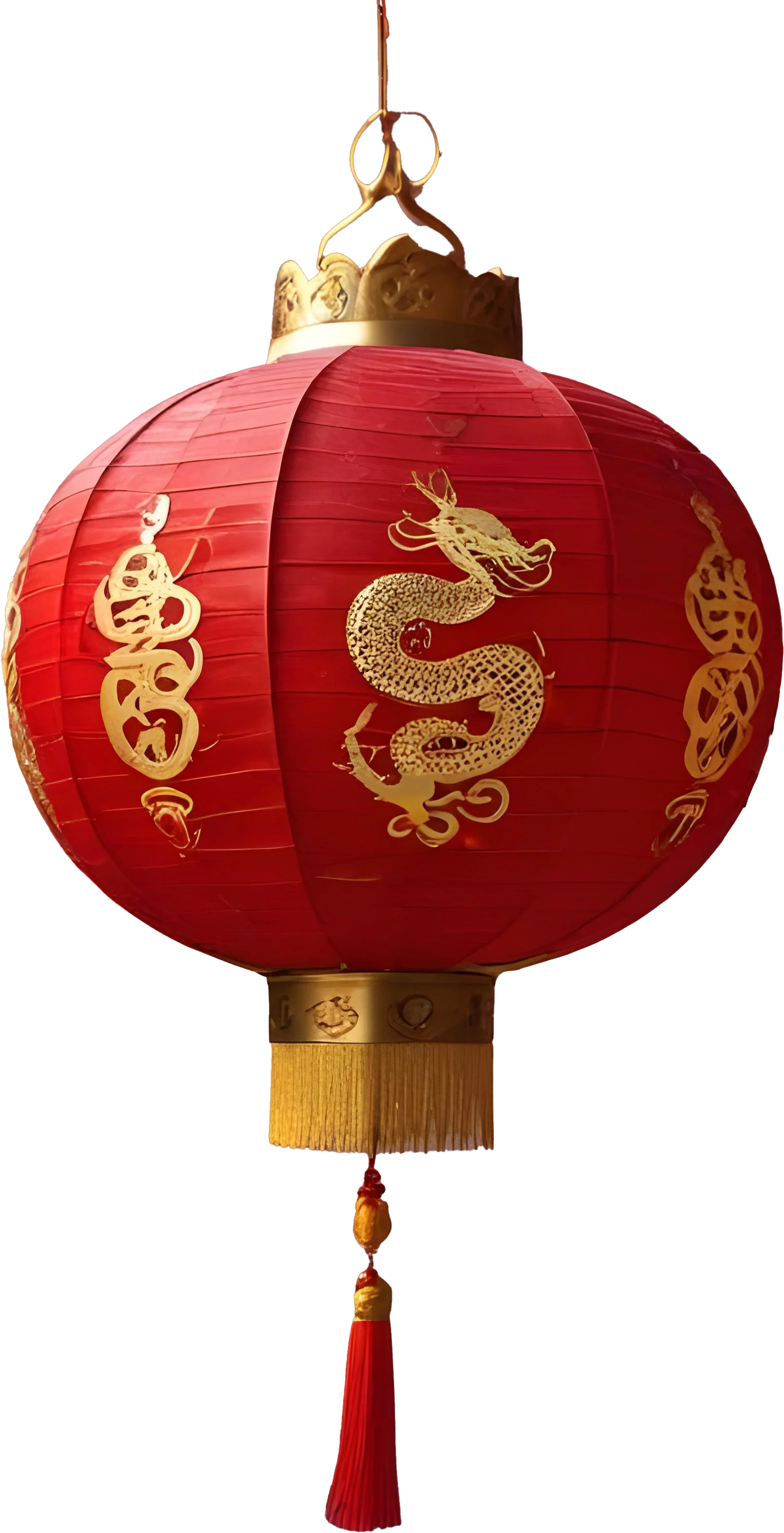 Chinese Dragon Lantern – Vibrant Red and Gold Festive Design PNG product image (1)