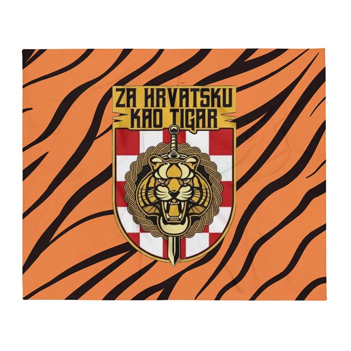 Cozy Patriot Throw Blanket Za Hrvatsku Kao Tigar product image (2)