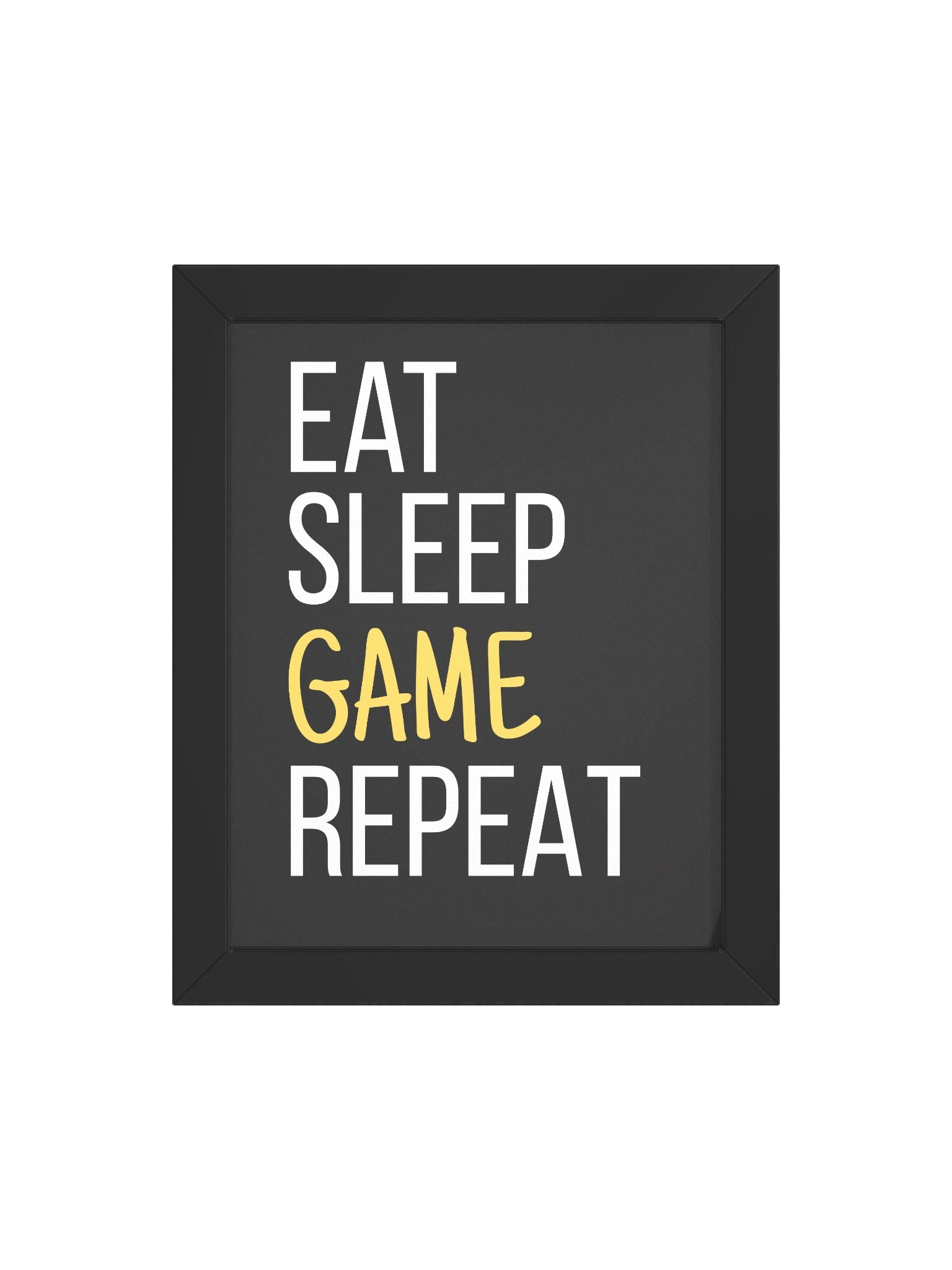 8" x 10" "EAT SLEEP GAME REPEAT" Wall Art product image (4)