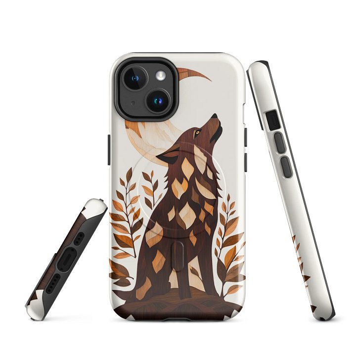 Mosaic Wolf iPhone® MagSafe® Tough Case product image (1)