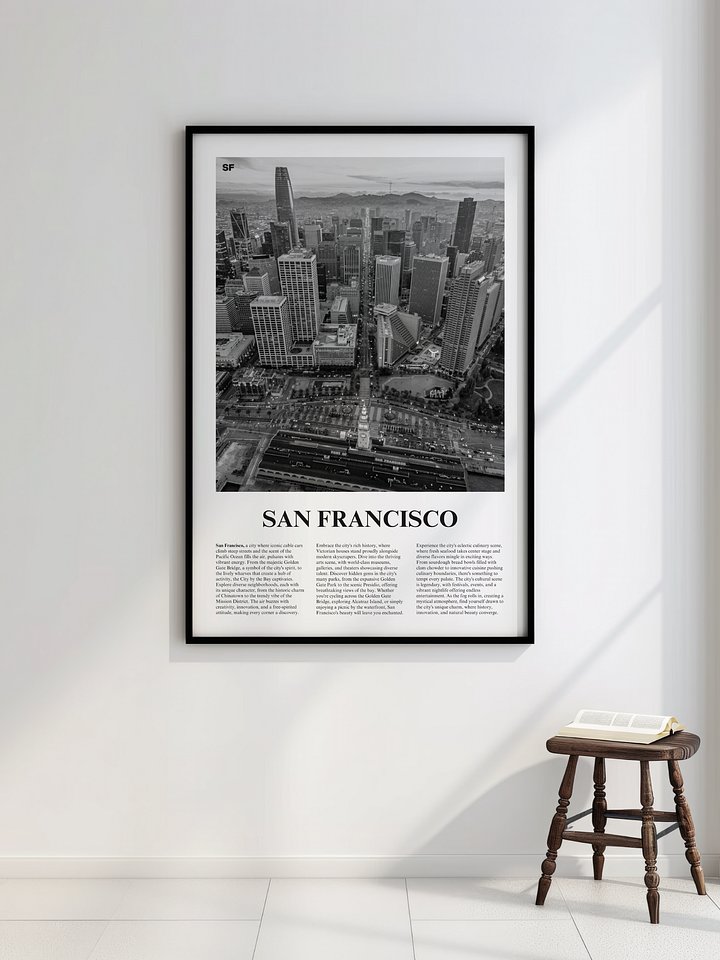 San Francisco 03 Newspaper Poster | Framed product image (2)