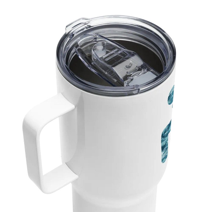 Wheelie, Blue Camo Handled Travel Mug product image (2)