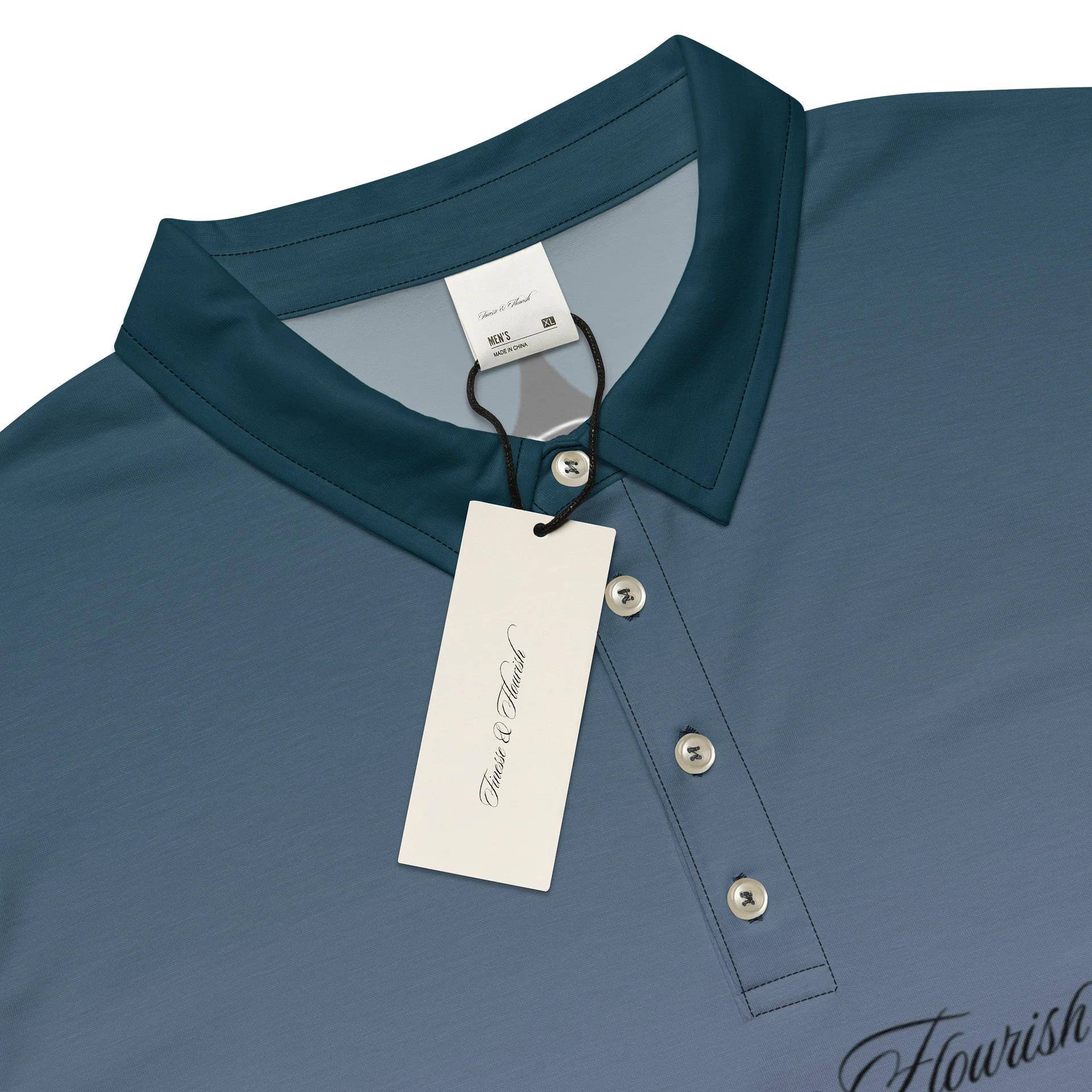 F&F Script Fade Low Slim Fit Polo Shirt product image (4)
