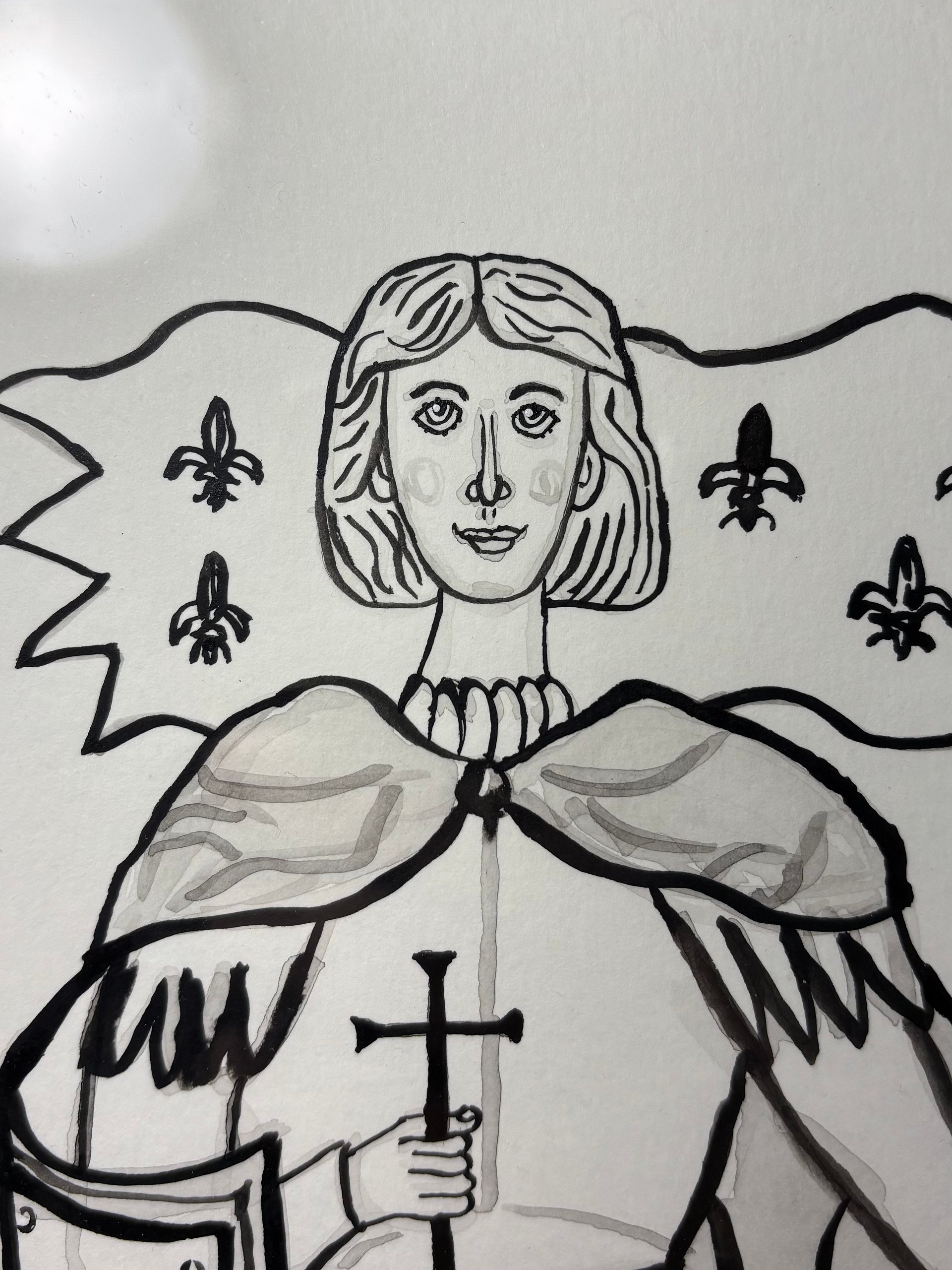 St. JOAN OF ARC Framed Ink Drawing product image (3)