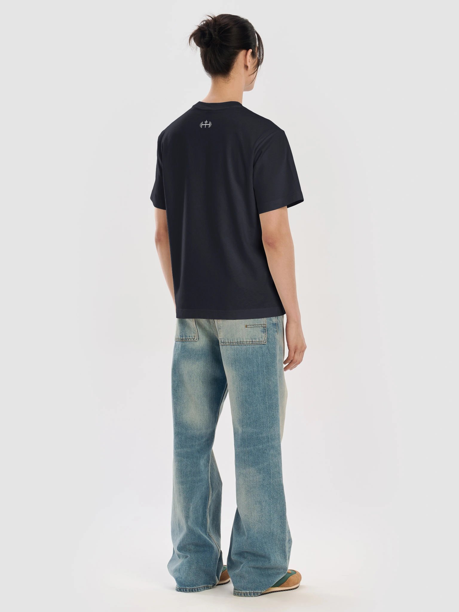 His House Mens Middleweight Oversized T-shirt - Ink Blue/Mushroom product image (4)