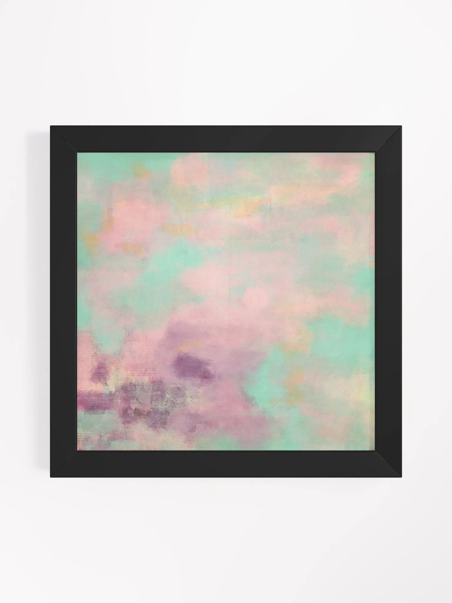 Modern abstract lilac, pale pink and teal green print product image (2)