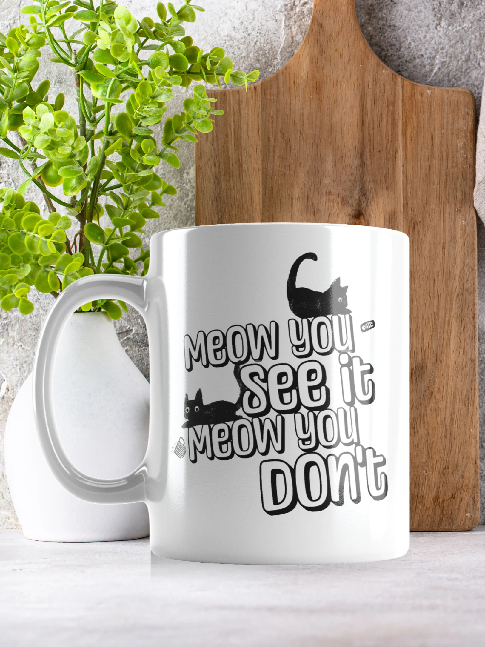 “Meow You See It, Meow You Don’t” Cat Mug product image (1)