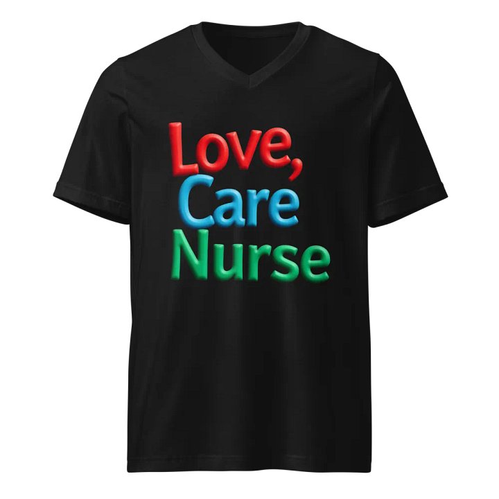 Colorful Nurse Love V-Neck Tee product image (1)