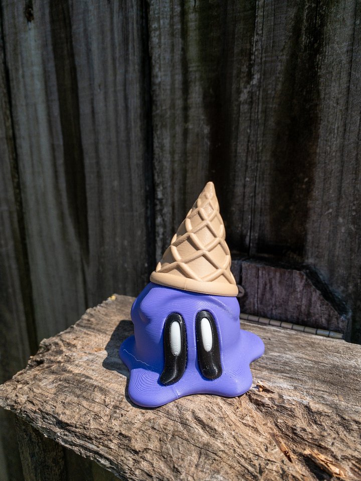 Melted Ice Cream — 3D Printed Art Toy | Designer Figure product image (1)