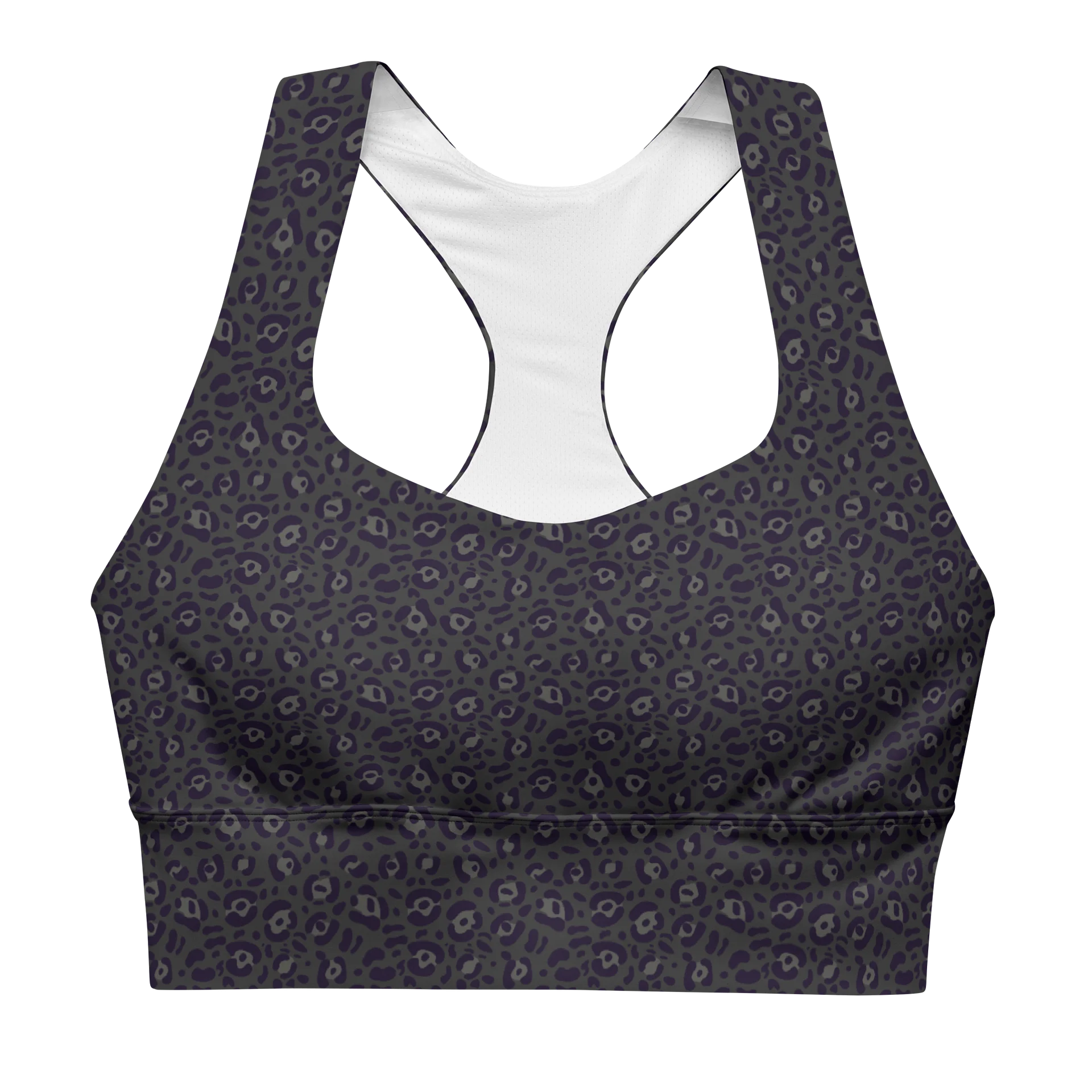 Comfortable Longline Sports Bra Bold Leopard Print product image (3)