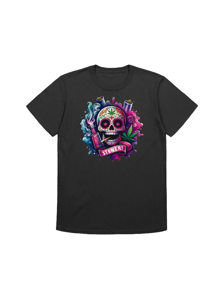 Sugar Skull Art - 420 Stoner T-Shirt product image (2)