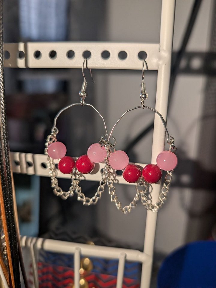 PINK HOOP EARRINGS product image (1)
