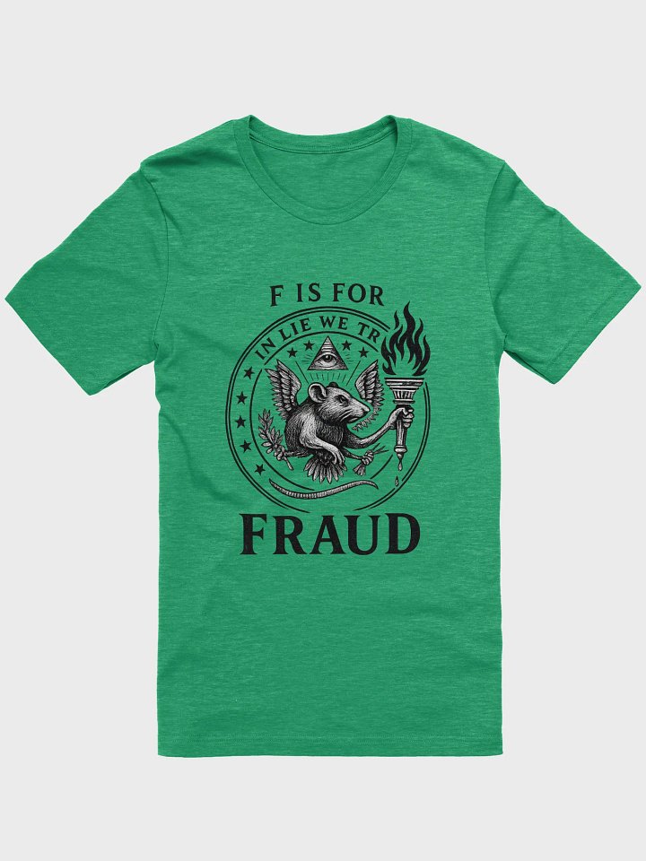 F is for fraud super soft t-shirt by dark alphabet product image (1)