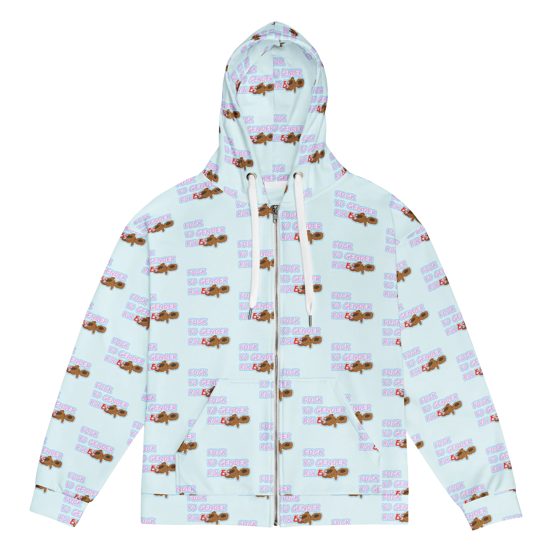 F--k Yo Gender Rol[e]s - Middle Zip Hoodie product image (1)