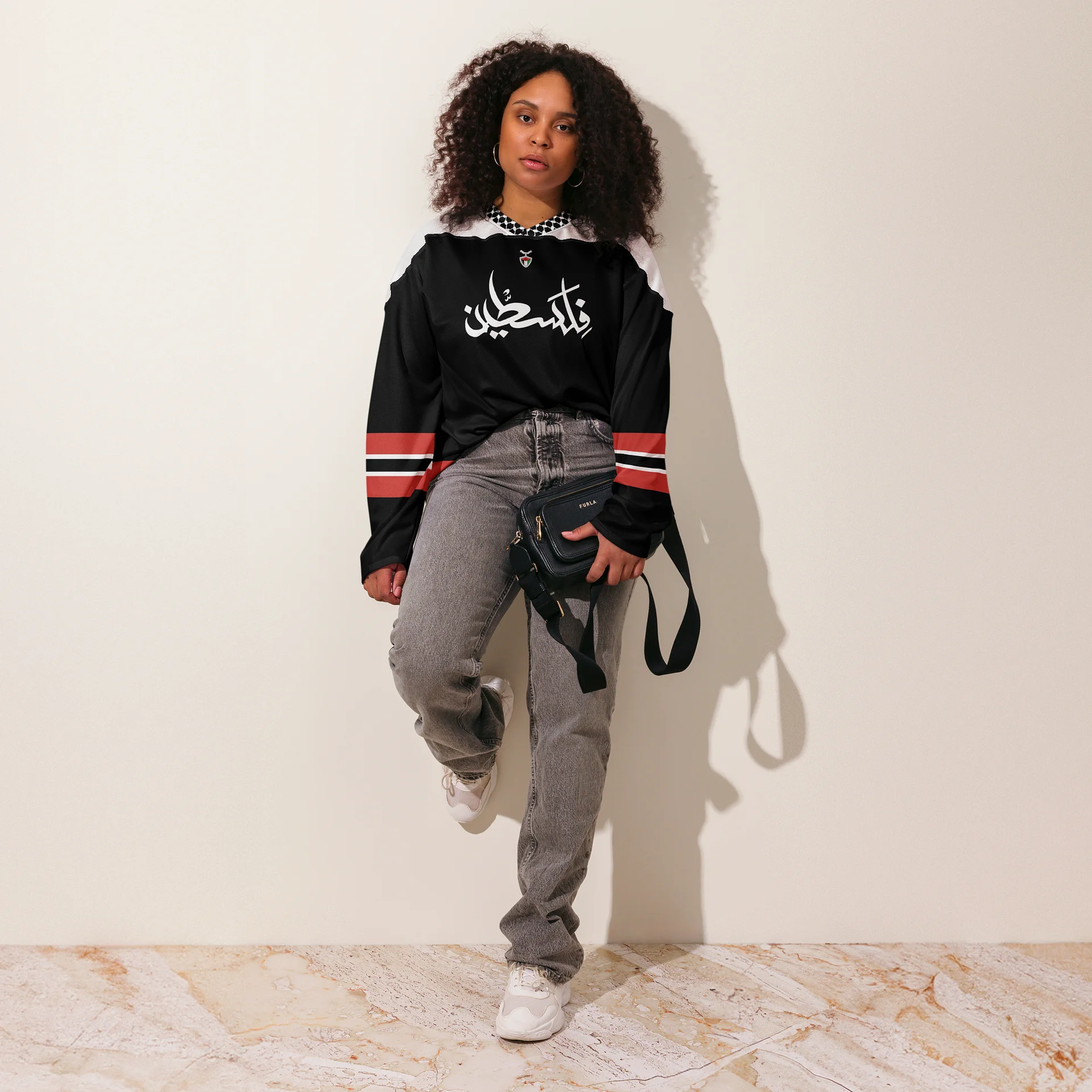 Arabic Palestine Hockey Oversized Long Sleeve Jersey Edtn. 2 product image (6)